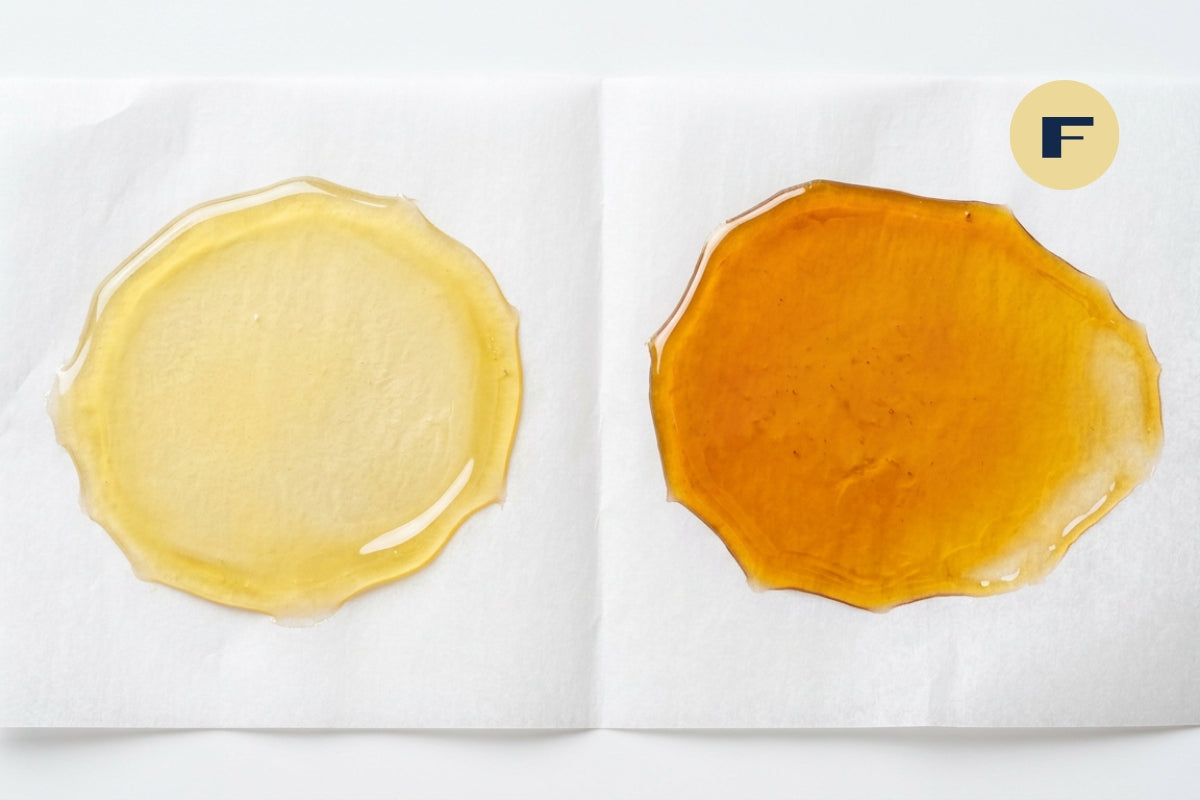 Rosin press temperature color comparison