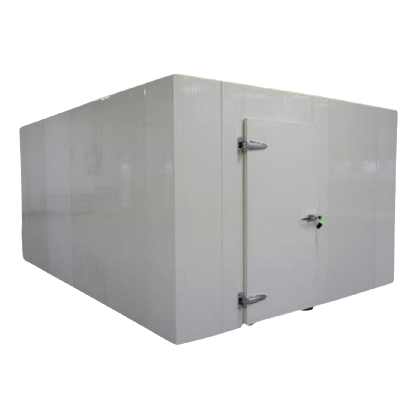 Light colored cold room unit on a white background