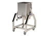 Stainless steel trichome agitation system on wheels with a white background
