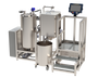 Forza stainless steel TSS-225 trichome separation system for hash washing showing the agitation vessel upright and closed