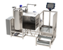 Forza stainless steel TSS-400 trichome separation system for hash washing showing the agitation vessel tilted