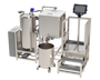Forza stainless steel TSS-400 trichome separation system for hash washing showing the agitation vessel upright and closed
